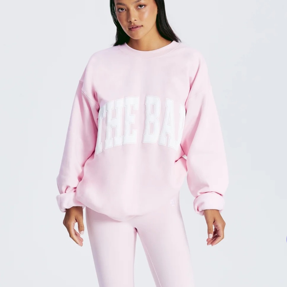 The Bar Varsity Sweatshirt Blush NEW